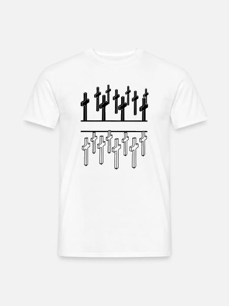 Crosses Military Cemetery - Men's T-Shirt - white