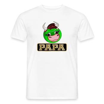 GEBURTSTAG STIER - TENNIS PAPA - Männer T-Shirt - Weiß - Vorne - AI Model Male 178 dark (178cm)
