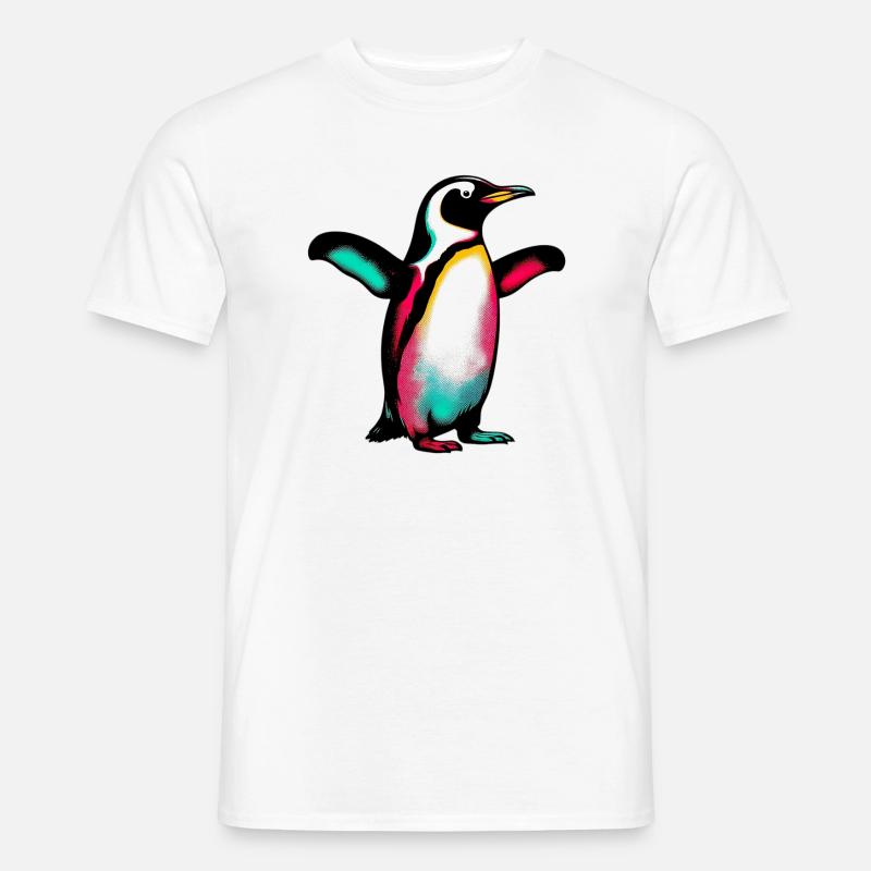 Pinguin - Männer T-Shirt - Weiß
