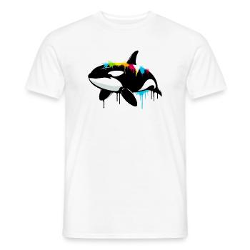 Killer whale - Men's T-Shirt - white - Front - AI Model Male 178 dark (178cm)