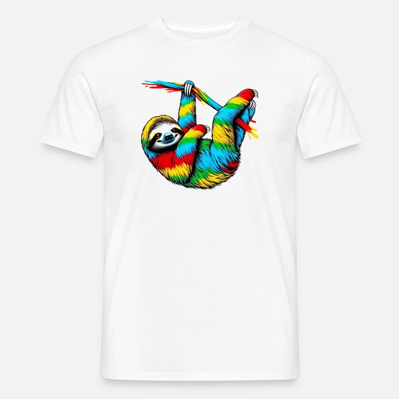 Faultier - Männer T-Shirt - Weiß