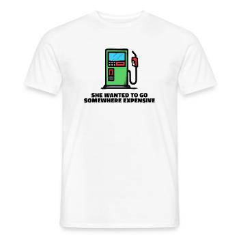 Tankstelle Tanken Statement Zapfsäule Energie - Männer T-Shirt - Weiß - Vorne - AI Model Male 178 dark (178cm)