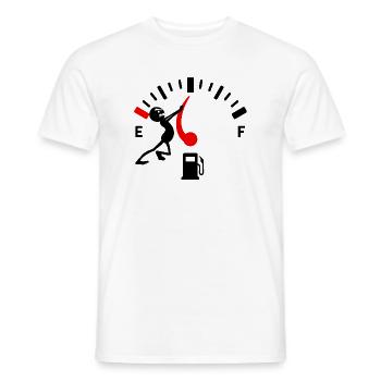 Ravitaillement à la pompe Entraînement électrique - T-shirt homme - blanc - Devant - AI Model Male 178 dark (178cm)