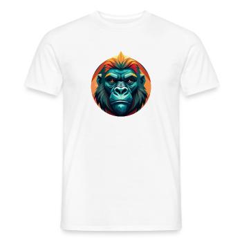 Tribal Neon Gorilla - Men's T-Shirt - white - Front - AI Model Male 178 dark (178cm)