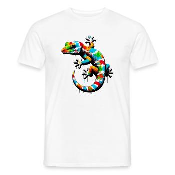 Gecko - T-shirt homme - blanc - Devant - AI Model Male 178 dark (178cm)