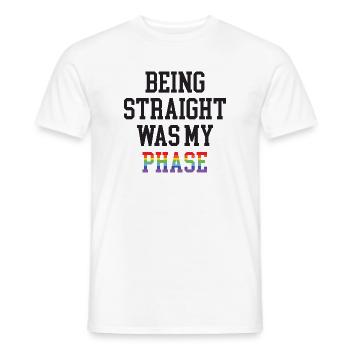Mois de la fierté LGBT - Être hétéro était ma phase - T-shirt homme - blanc - Devant - AI Model Male 178 dark (178cm)