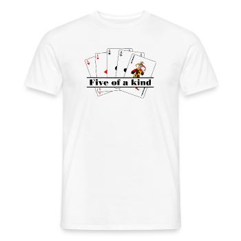 Five of a kind text banner - Men's T-Shirt - white - Front - AI Model Male 178 dark (178cm)