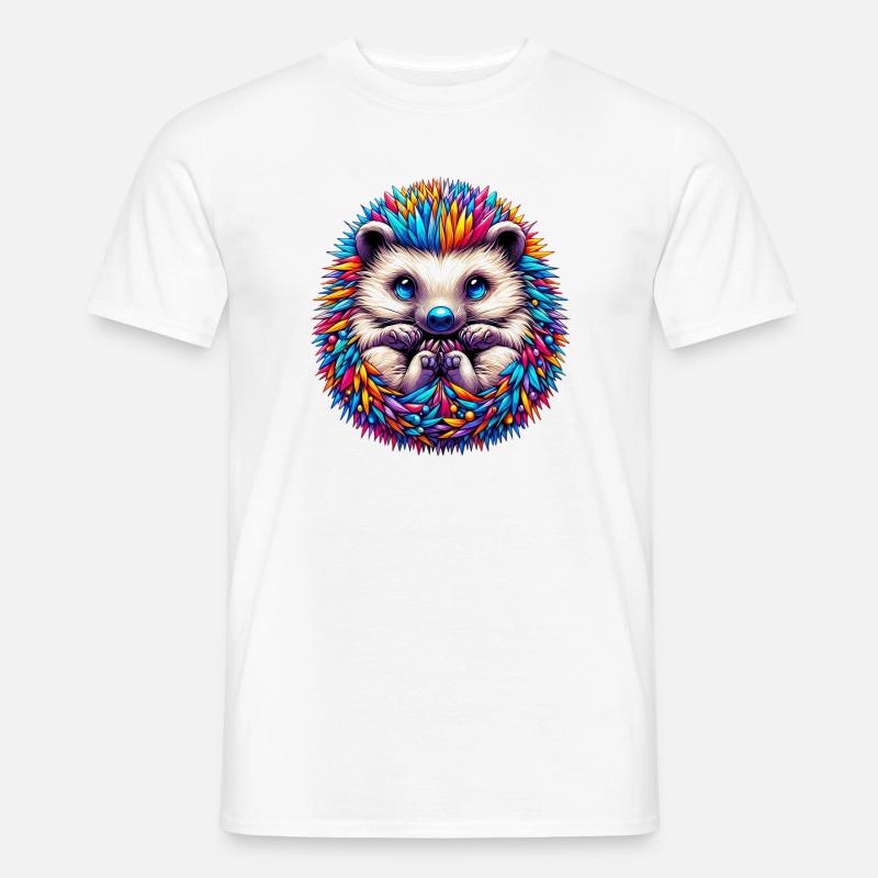 Igel - Männer T-Shirt - Weiß