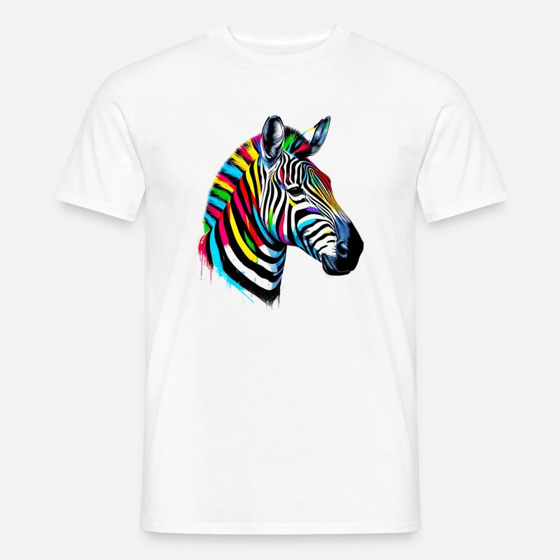 Zebra - Männer T-Shirt - Weiß