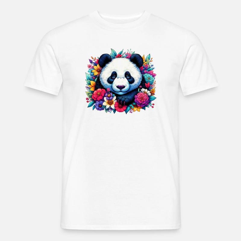 Panda - Männer T-Shirt - Weiß