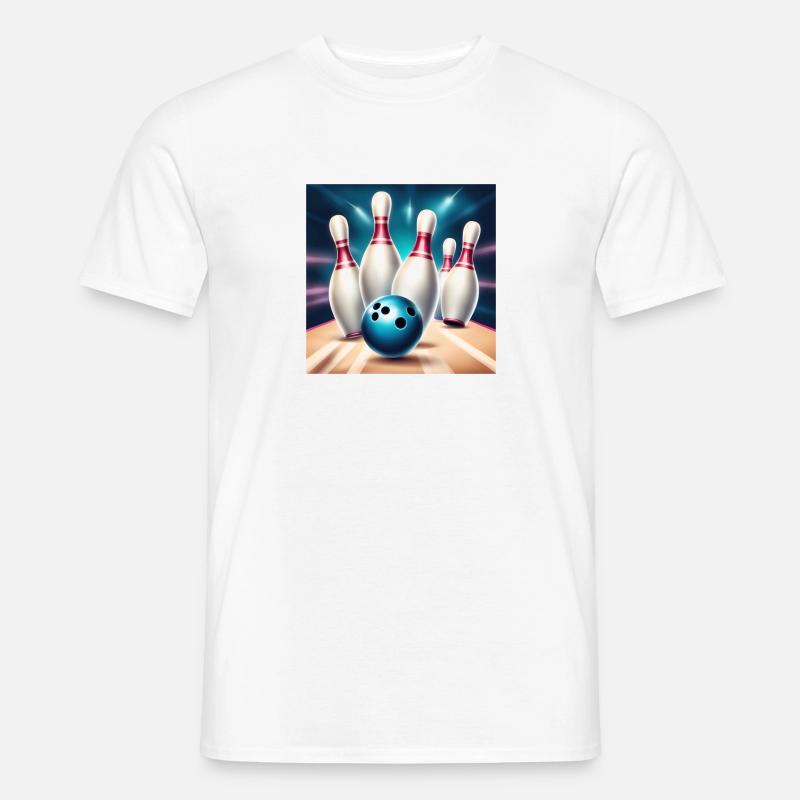 Bowling, Bowlingbahn, Bowling - Männer T-Shirt - Weiß