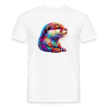 Otter - Men's T-Shirt - white - Front - AI Model Male 178 dark (178cm)