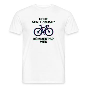 Refueling Bicycle Energy Statement Energy Storage - Men's T-Shirt - white - Front - AI Model Male 178 dark (178cm)