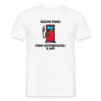 Pompe à carburant Énergie Stockage d’énergie Déclaration Ravitaillement - T-shirt homme - blanc - Devant - AI Model Male 178 dark (178cm)