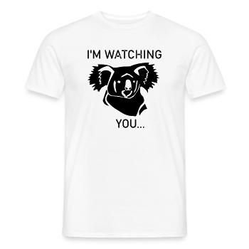 Koala vous regarde - T-shirt homme - blanc - Devant - AI Model Male 178 dark (178cm)