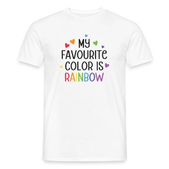 LGBT Pride Month - Meine Lieblingsfarbe ist Regenbogen - Männer T-Shirt - Weiß - Vorne - AI Model Male 178 dark (178cm)
