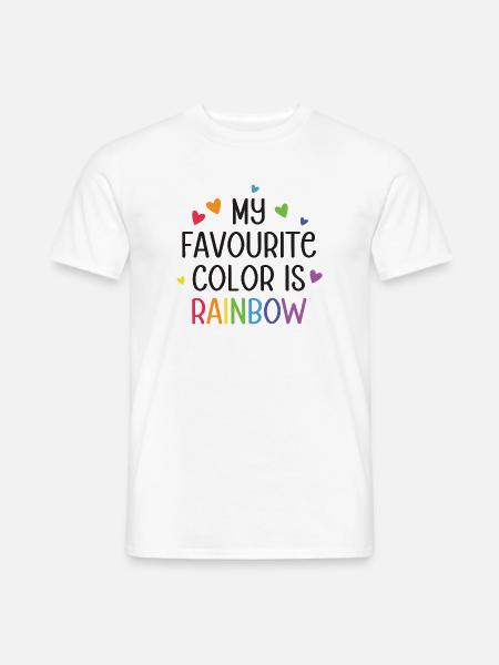 LGBT Pride Month - Meine Lieblingsfarbe ist Regenbogen - Männer T-Shirt - Weiß