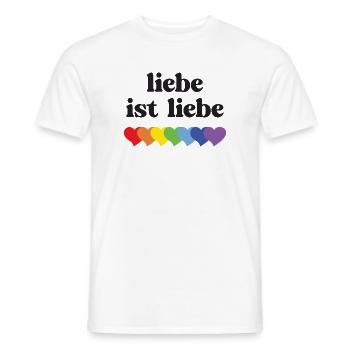 LGBT Pride Month - Liebe ist Liebe - Men's T-Shirt - white - Front - AI Model Male 178 dark (178cm)