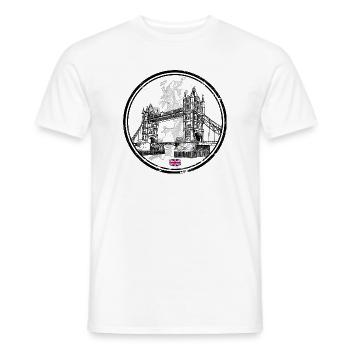Londoner Brücke - Männer T-Shirt - Weiß - Vorne - AI Model Male 178 dark (178cm)