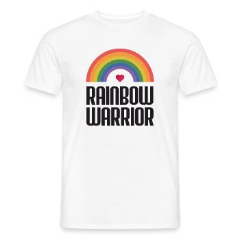 LGBTQ-Pride-Monat - Rainbow Warrior - Männer T-Shirt - Weiß - Vorne - AI Model Male 178 dark (178cm)