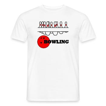 Bowling-Logo-Banner - Männer T-Shirt - Weiß - Vorne - AI Model Male 178 dark (178cm)