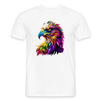 Eagle Pop Art Bright Colors Golden Eagle White-tailed Eagle - Men's T-Shirt - white - Front - AI Model Male 178 dark (178cm)