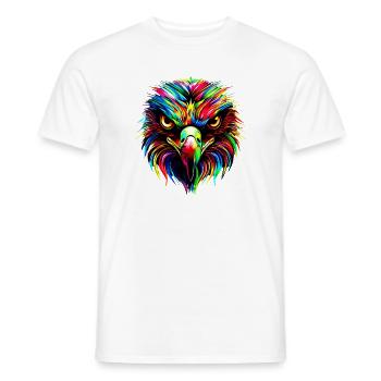 Eagle Pop Art Bright Colors Golden Eagle White-tailed Eagle - Men's T-Shirt - white - Front - AI Model Male 178 dark (178cm)