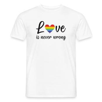 Mois de la fierté LGBT - L’amour ne se trompe jamais - T-shirt homme - blanc - Devant - AI Model Male 178 dark (178cm)