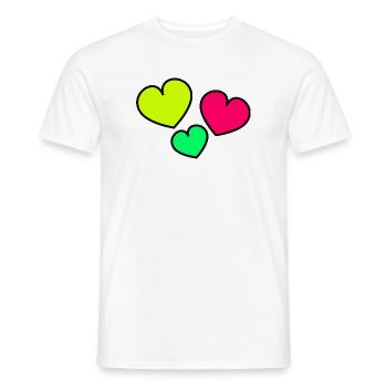 MOM. MOTHER'S DAY. HEART. HAPPY BIRTHDAY - Men's T-Shirt - white - Front - AI Model Male 178 dark (178cm)
