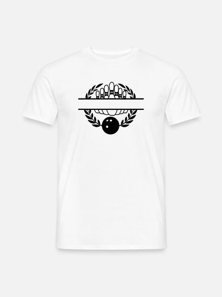 Bowling laurel wreath banner - Men's T-Shirt - white