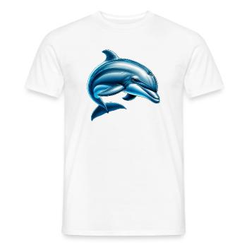 Delfin - Männer T-Shirt - Weiß - Vorne - AI Model Male 178 dark (178cm)