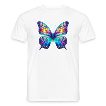 Schmetterling - Männer T-Shirt - Weiß - Vorne - AI Model Male 178 dark (178cm)