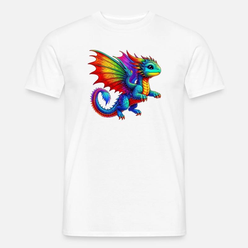 Drache - Männer T-Shirt - Weiß