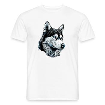 Husky Hunde Liebhaber Hund Liebe Siberian Huskys - Männer T-Shirt - Weiß - Vorne - AI Model Male 178 dark (178cm)