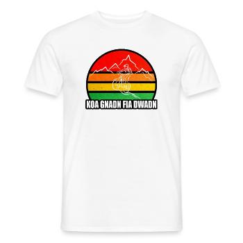 koa Gnadn fia dWadn, VTT, VTT, Montagne - T-shirt homme - blanc - Devant - AI Model Male 178 dark (178cm)