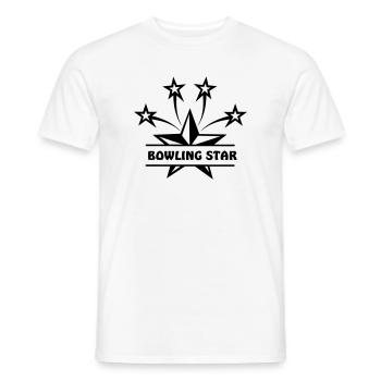 Bowling star - Men's T-Shirt - white - Front - AI Model Male 178 dark (178cm)