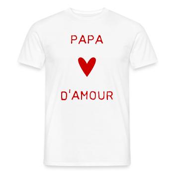 HAPPY FATHER'S DAY. DAD. FATHER'S DAY. FATHER - Men's T-Shirt - white - Front - AI Model Male 178 dark (178cm)