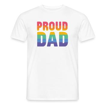 Mois de la fierté LGBT - Papa fier - T-shirt homme - blanc - Devant - AI Model Male 178 dark (178cm)