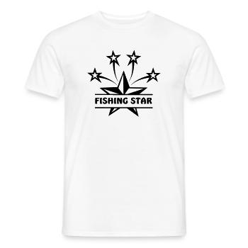 Fisherman star - Men's T-Shirt - white - Front - AI Model Male 178 dark (178cm)