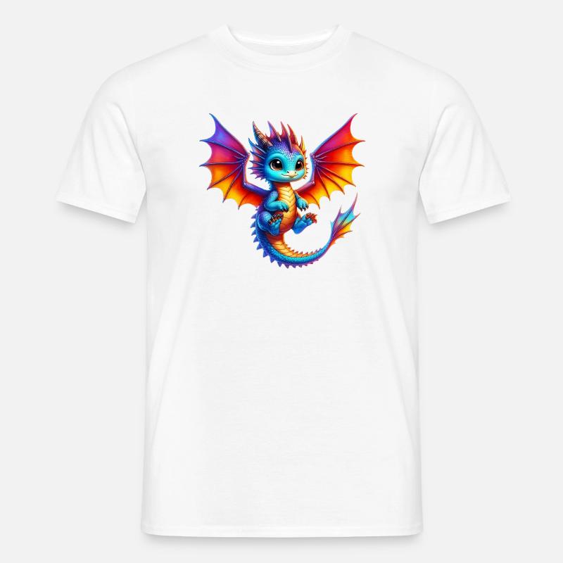 Drache - Männer T-Shirt - Weiß