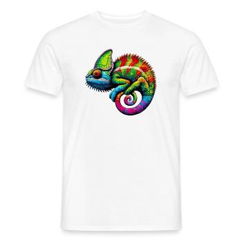 Chamäleon - Männer T-Shirt - Weiß - Vorne - AI Model Male 178 dark (178cm)