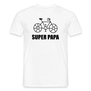 VATERTAG. FROHER VATERTAG. PAPA. ALLES GUTE ZUM GEBURTSTAG. - Männer T-Shirt - Weiß - Vorne - AI Model Male 178 dark (178cm)