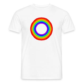Couleurs arc-en-ciel de la fierté / Cercle RVB - T-shirt homme - blanc - Devant - AI Model Male 178 dark (178cm)