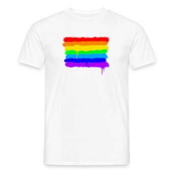 Couleurs arc-en-ciel de la fierté / Graffiti RVB - T-shirt homme - blanc - Devant - AI Model Male 178 dark (178cm)