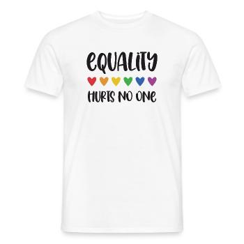 LGBT Pride Month - Equality Hurts No One - Men's T-Shirt - white - Front - AI Model Male 178 dark (178cm)