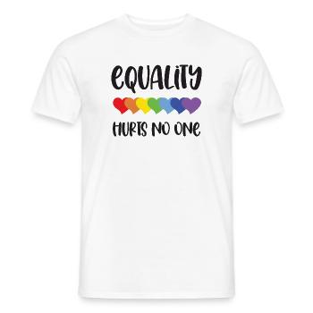 LGBT Pride Month - Equality Hurts No One - Men's T-Shirt - white - Front - AI Model Male 178 dark (178cm)