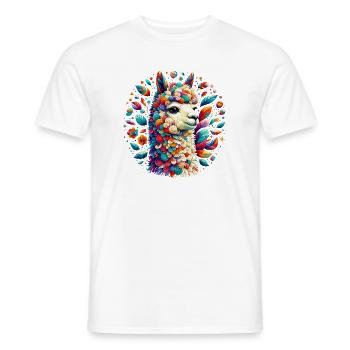 Alpaca - Men's T-Shirt - white - Front - AI Model Male 178 dark (178cm)