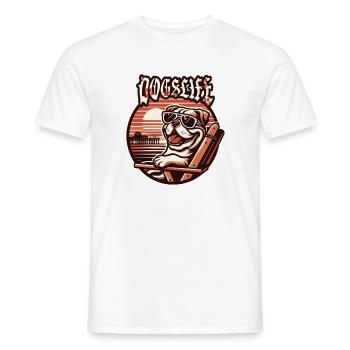 T-Shirt Usedom pour chien – Ostsee Streetwear Design - T-shirt homme - blanc - Devant - AI Model Male 178 dark (178cm)