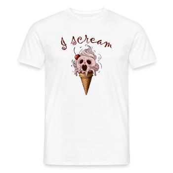 i scream 4 eis cream, böses Eis - Men's T-Shirt - white - Front - AI Model Male 178 dark (178cm)