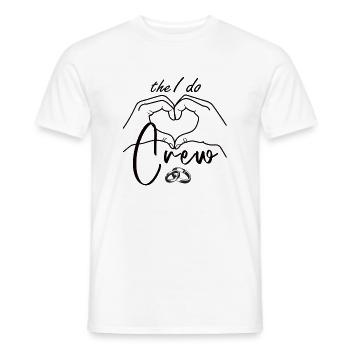L’équipe I Do – Chemise de l’équipe de mariage - T-shirt homme - blanc - Devant - AI Model Male 178 dark (178cm)